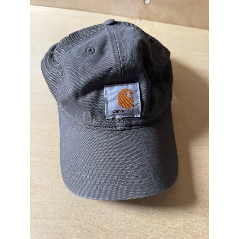 Carhartt Buffalo Mesh-Back Cap Shadow Grey Trucker Hat 100286 039 OSFA